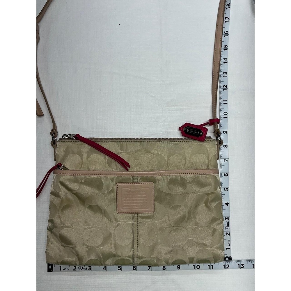 Coach Tan Pink Womens B1376-24861 Signature C Adjustable Strap Crossbody Bag - Picture 10 of 11